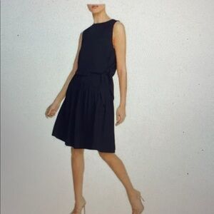 Marella navy pleated Calcina dress sz 4